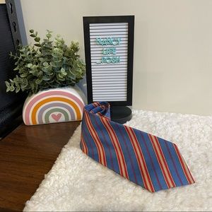 Oscar de la Renta Striped Silk Necktie